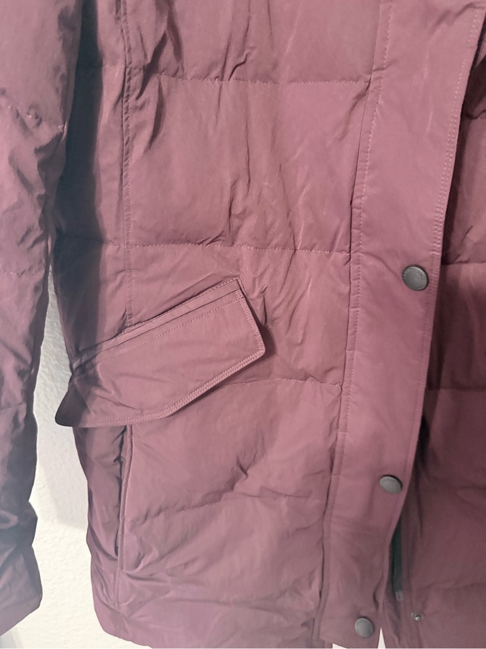 Lands' End Down Puffer Jacket‎ Size 18 Burgundy Winter Coat - Picture 3 of 4